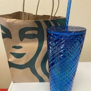 Starbucks 2022 Blue Azure  Jeweled Venti Tumbler holiday